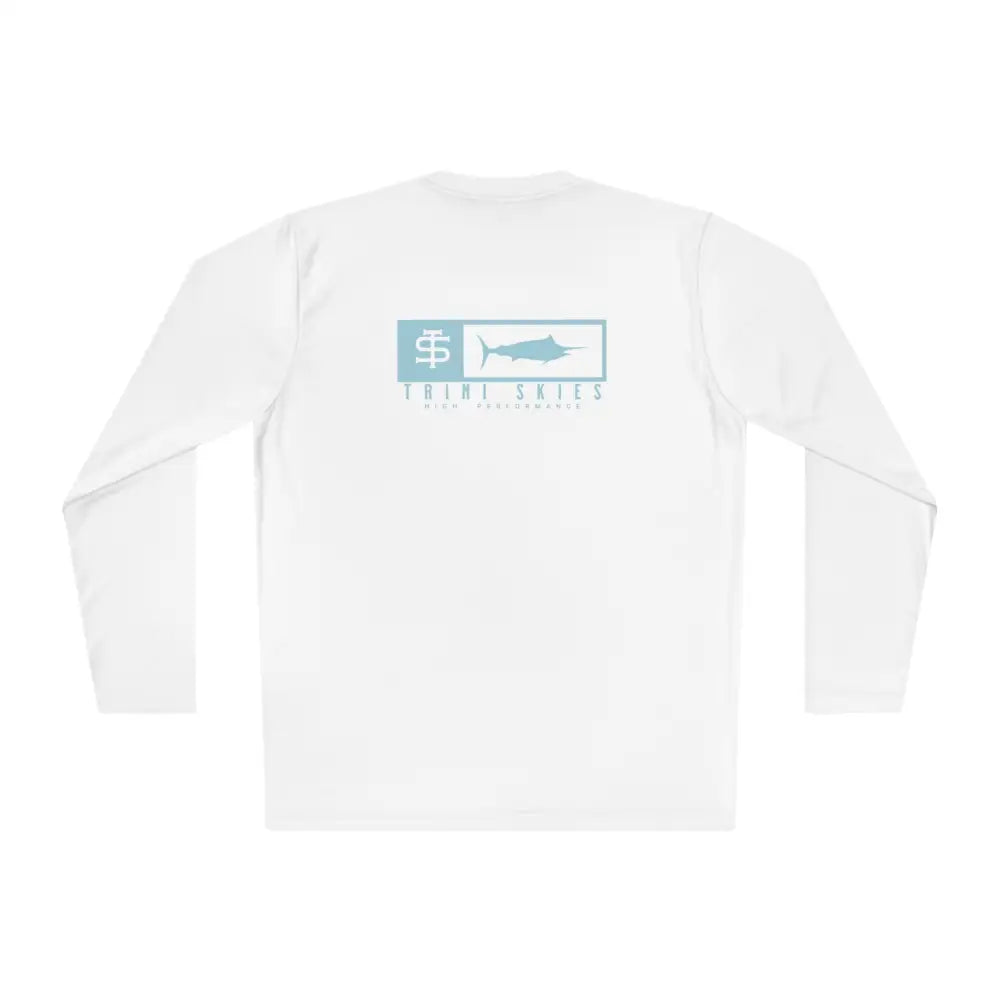 Trini skies performance fishing long sleeve shirt with marlin logo