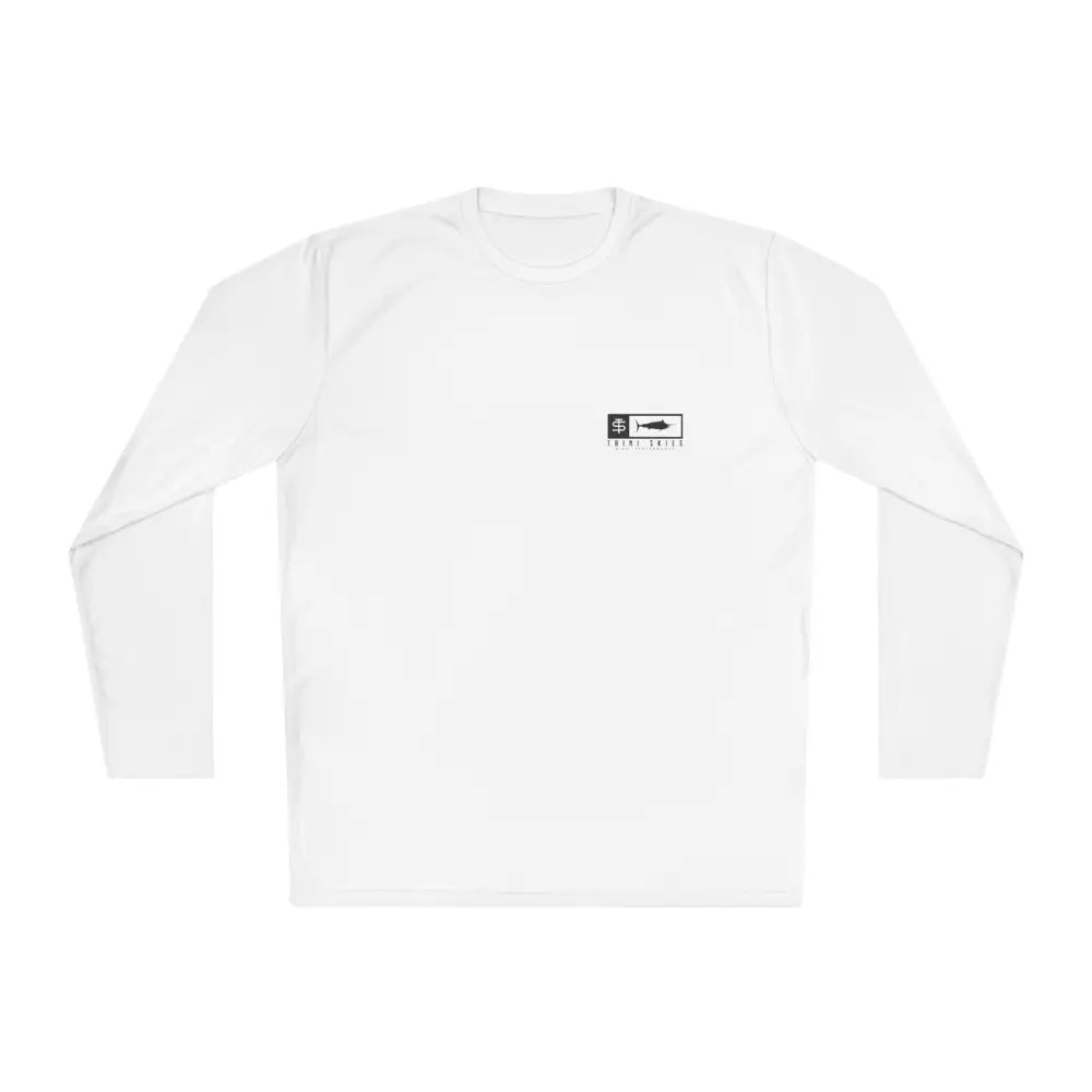 Trini skies performance white long sleeve fishing shirt with UV protection