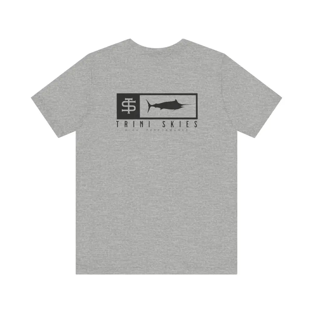Trini skies performance cotton crewneck t-shirt with marlin graphic