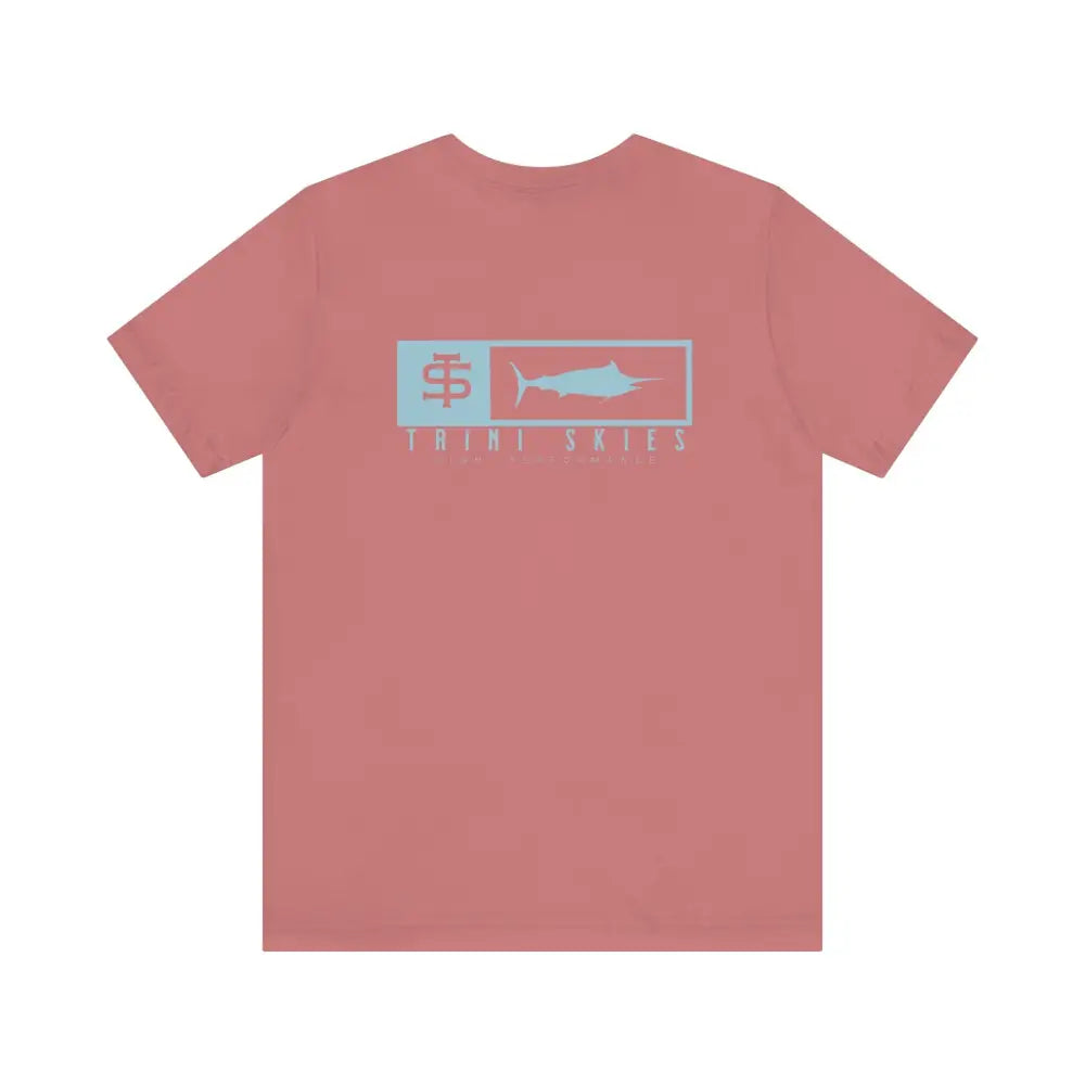 Trini skies performance fishing t-shirt with marlin graphic