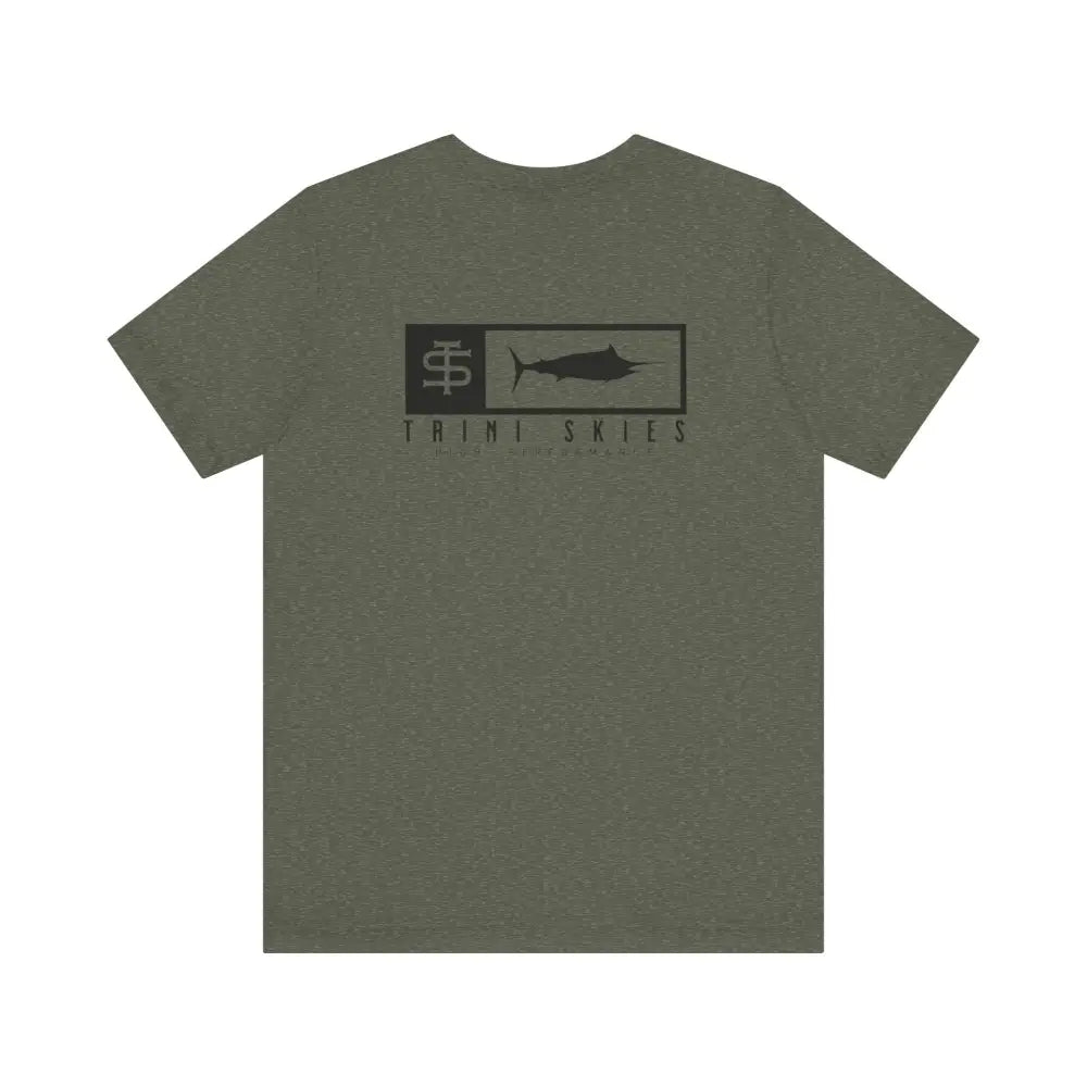 Trini skies performance cotton crewneck t-shirt with marlin graphic