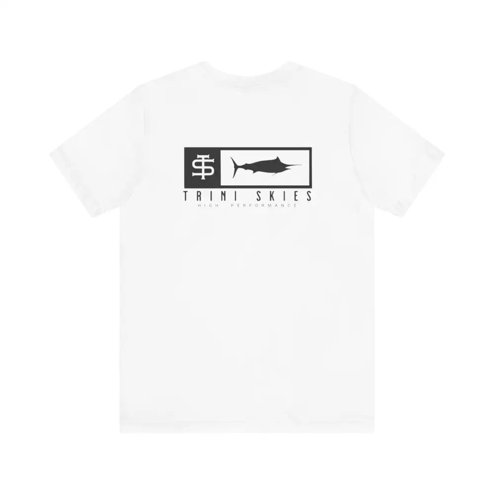 Trini Skies performance fishing t-shirt with marlin graphic