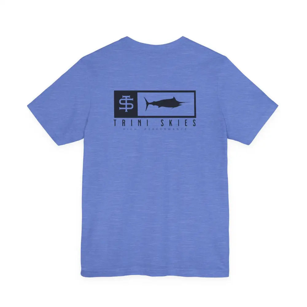 Trini skies performance cotton crewneck t-shirt with marlin graphic
