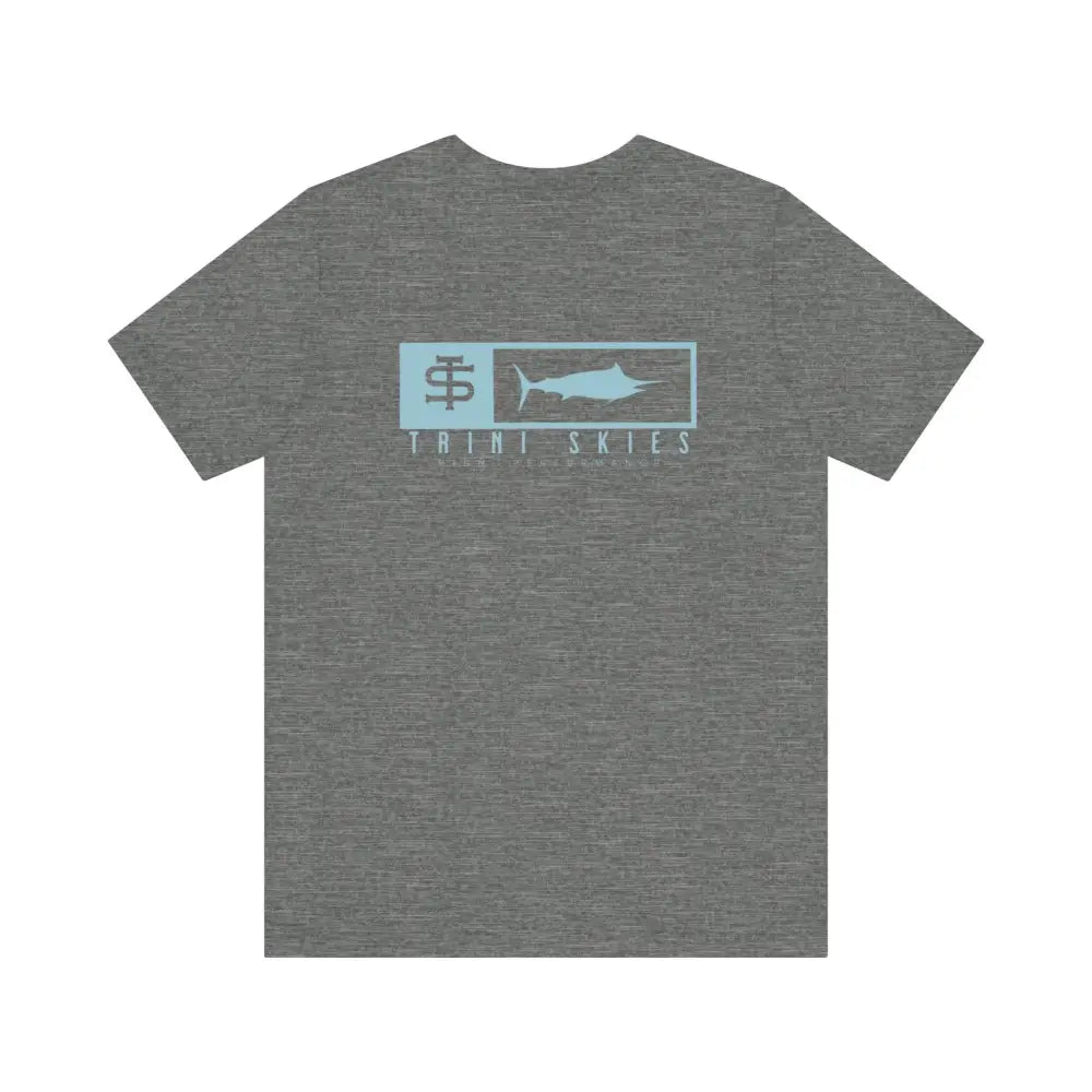 Trini Skies performance fishing t-shirt with marlin graphic