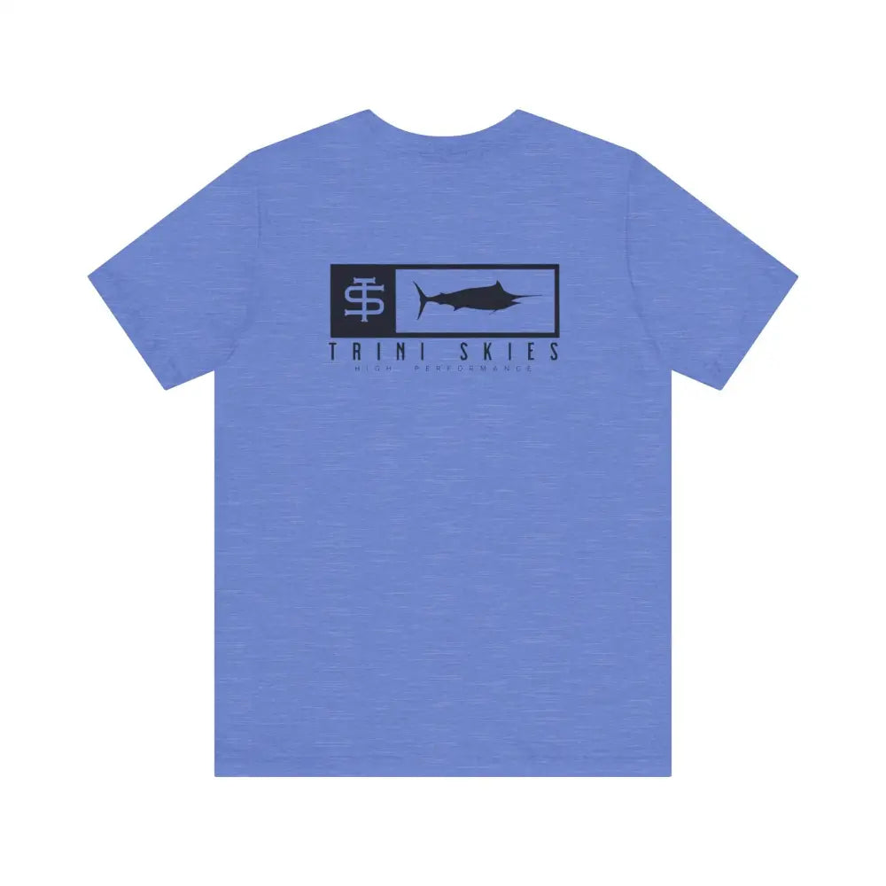 Trini skies performance cotton crewneck t-shirt with marlin graphic