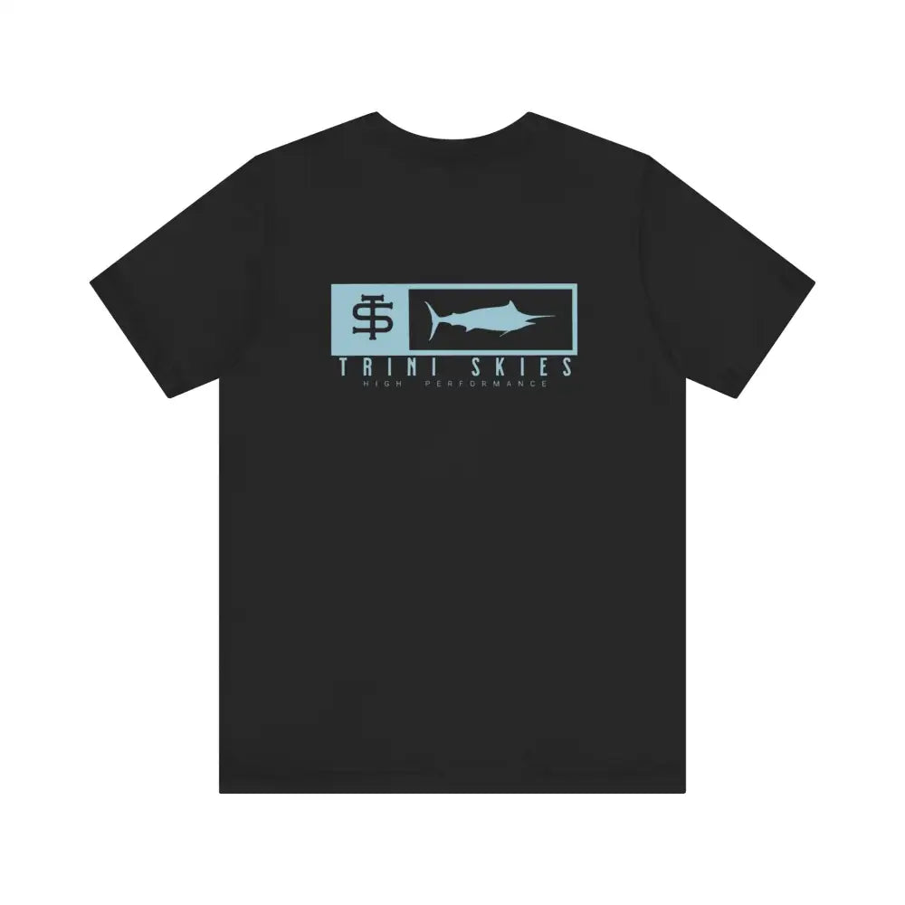 Trini skies performance fishing t-shirt with marlin graphic