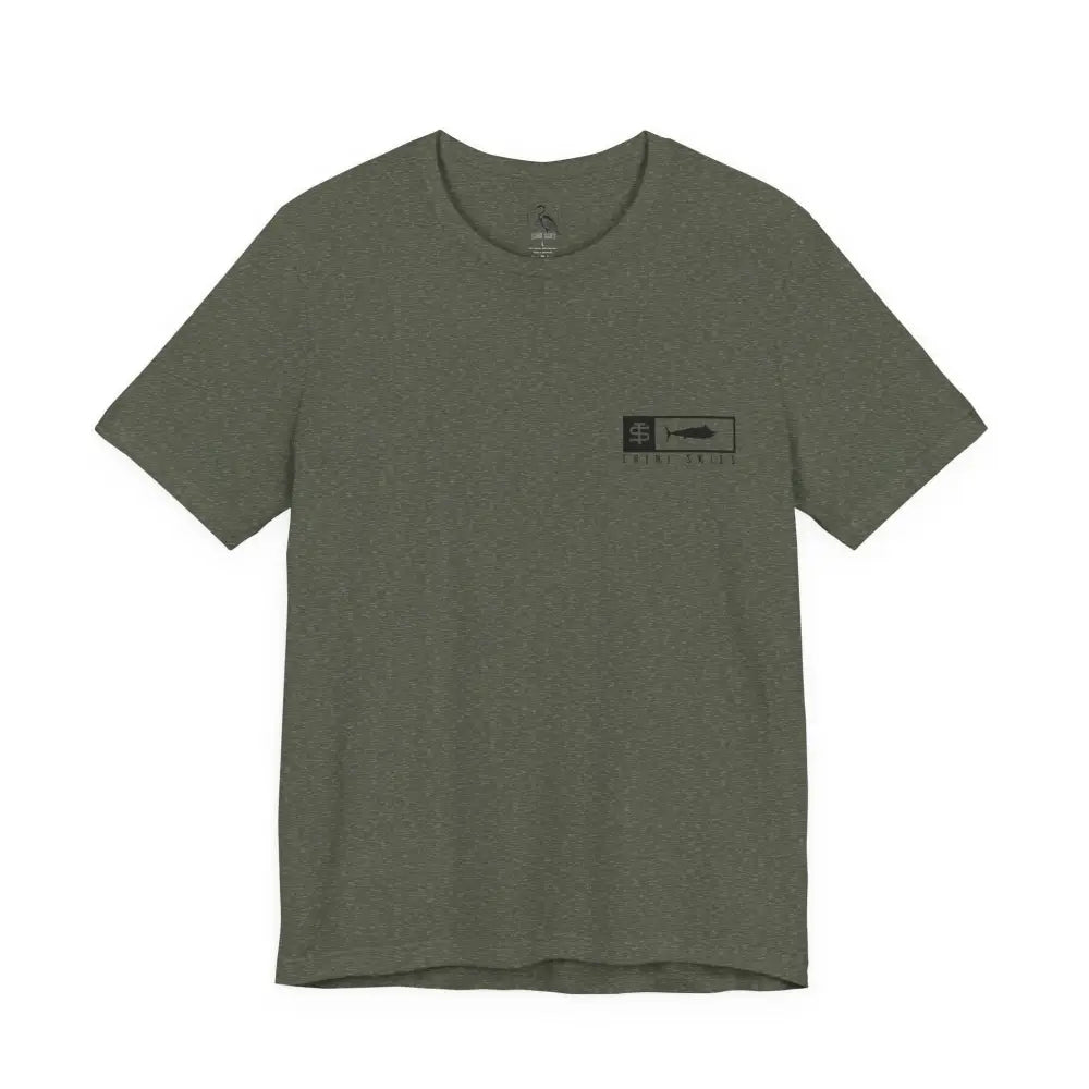 Trini skies performance cotton crewneck t-shirt with fish graphic