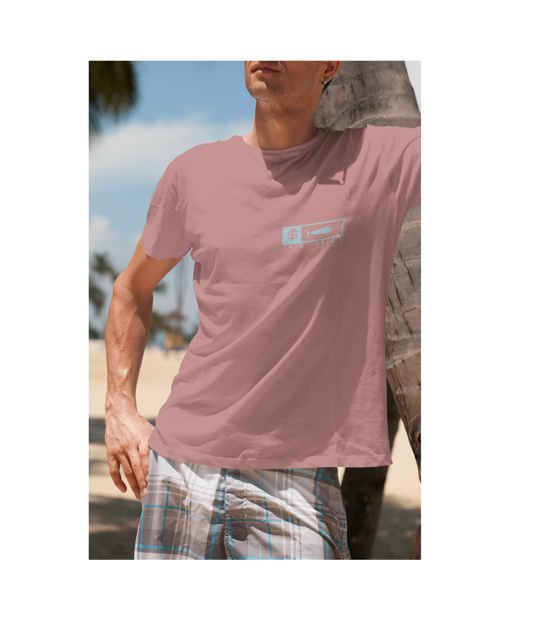 Trini Skies Performance Fishing T-Shirt Cotton Crewneck for All - Day Comfort - Triniskies