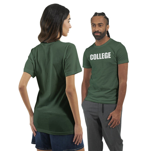 Trini Skies sm / green College Short Sleeve Pullover Graphic Crewneck Tshirt