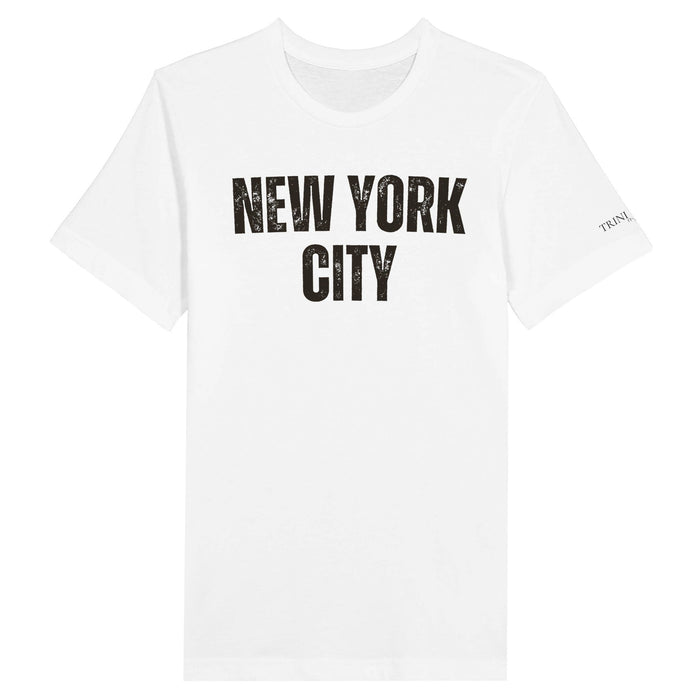 Trini Skies sm / White Mens Tees . Trendy Shirts.  Classic Tees. NYC Vibe New York City Graphic Short Sleeve Crewneck Pullover Tshirt