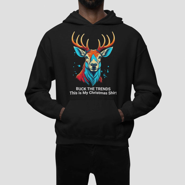 Trini Skies Trini Skies Buck The Trends Christmas Hooded Pullover Sweatshirt