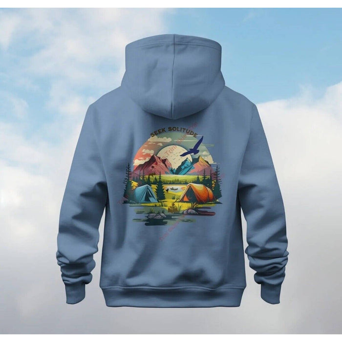 Trini Skies Trini Skies Unisex Solitude in the Outdoors Graphic Hooded Drawstring Sweatshirt