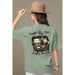 Trini Skies Whiskey Adventures Enjoy The Ride Graphic Short Sleeve Pullover Crewneck Tshirt