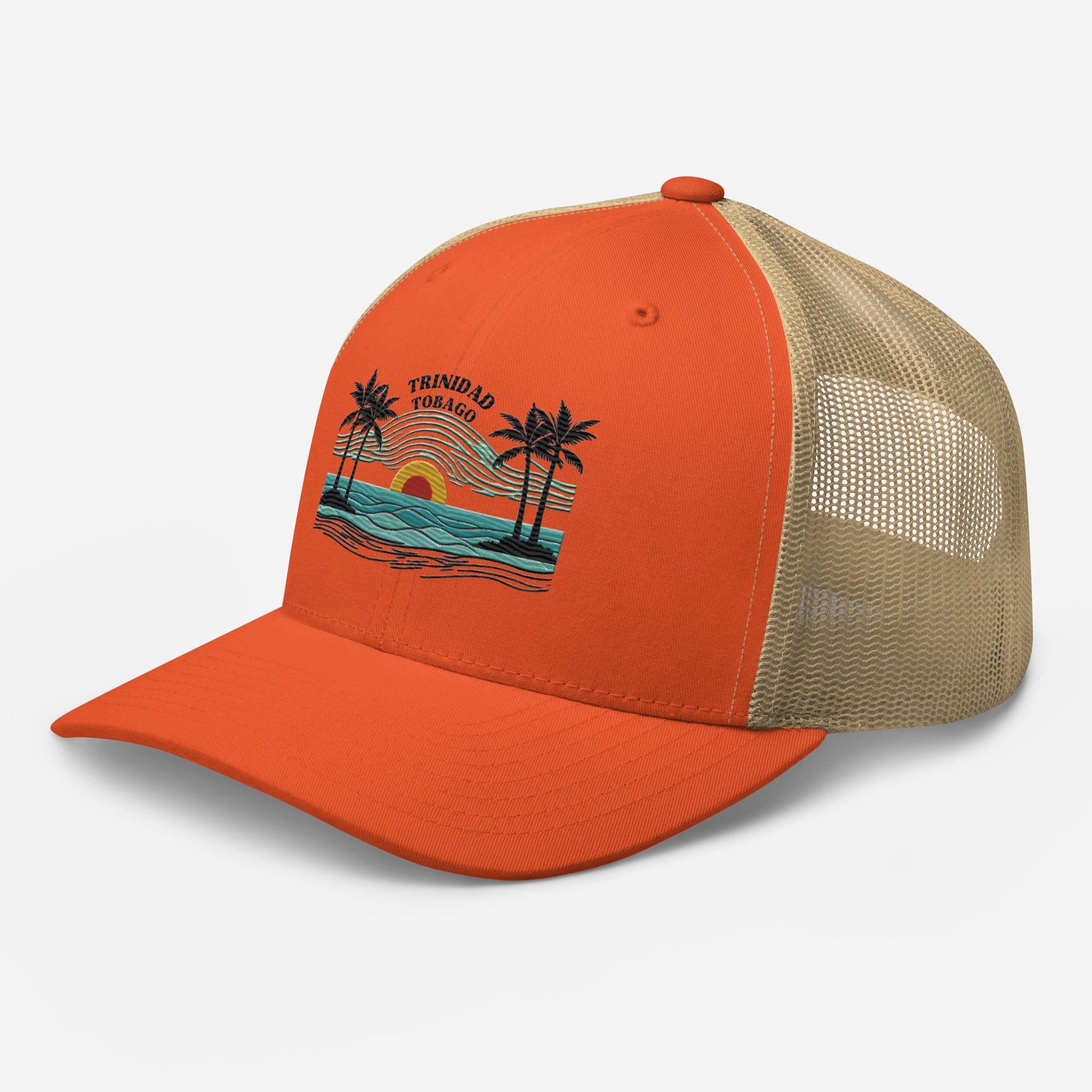 Trinidad and Tobago Island Paradise Trucker Cap – Stylish Mesh Back Hat Womens Hat Mens Hat - Triniskies
