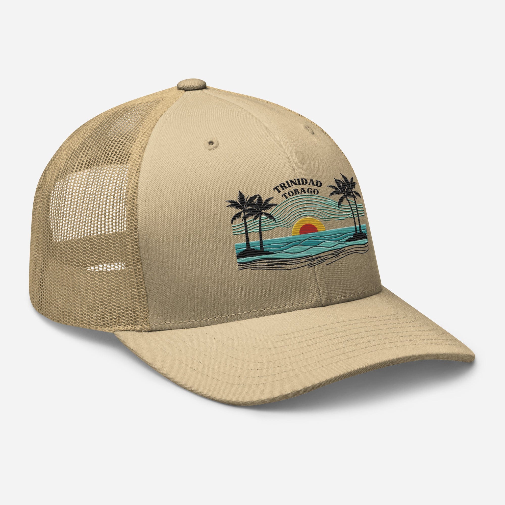 Trinidad and Tobago Island Paradise Trucker Cap – Stylish Mesh Back Hat Womens Hat Mens Hat - Triniskies