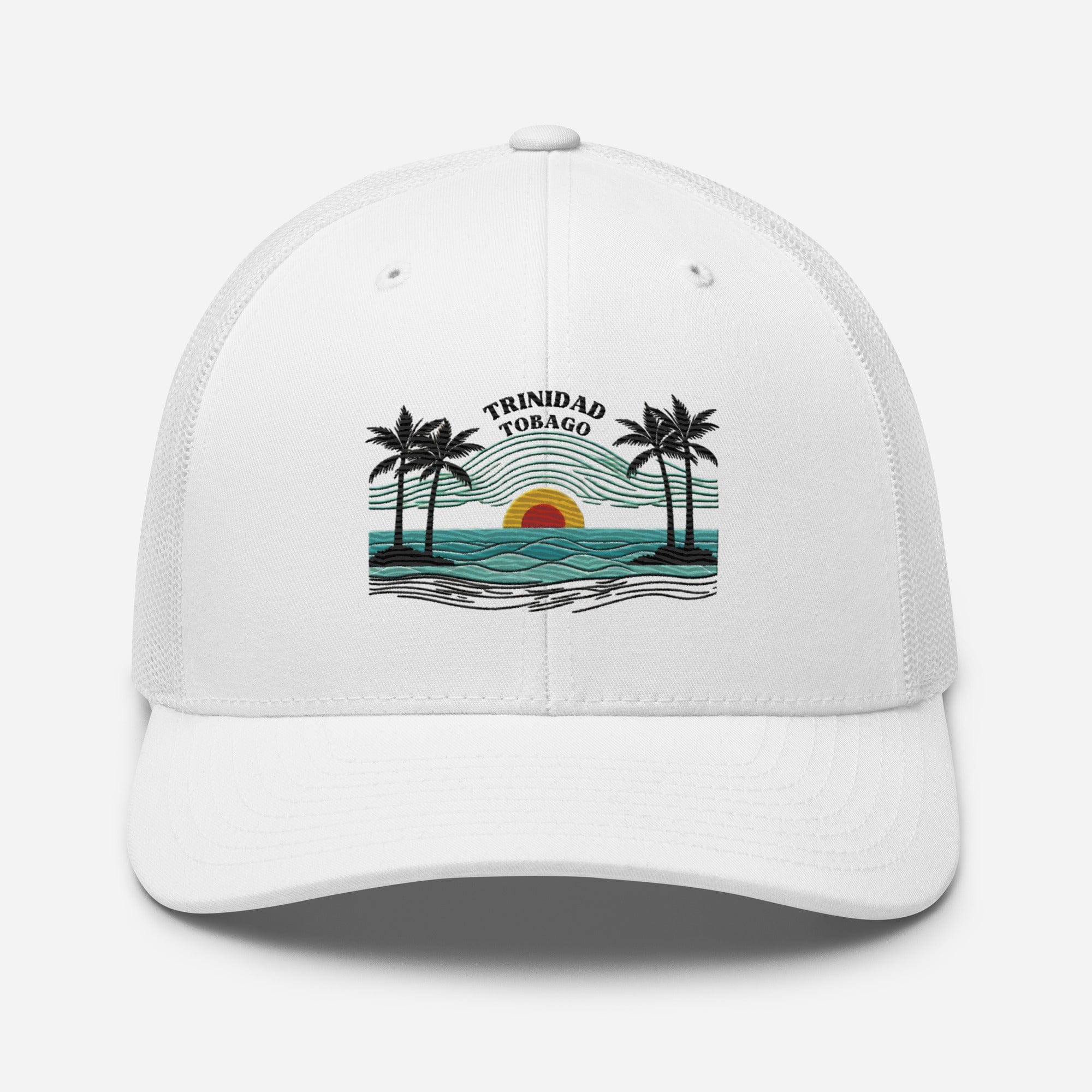Trinidad and Tobago Island Paradise Trucker Cap – Stylish Mesh Back Hat Womens Hat Mens Hat - Triniskies