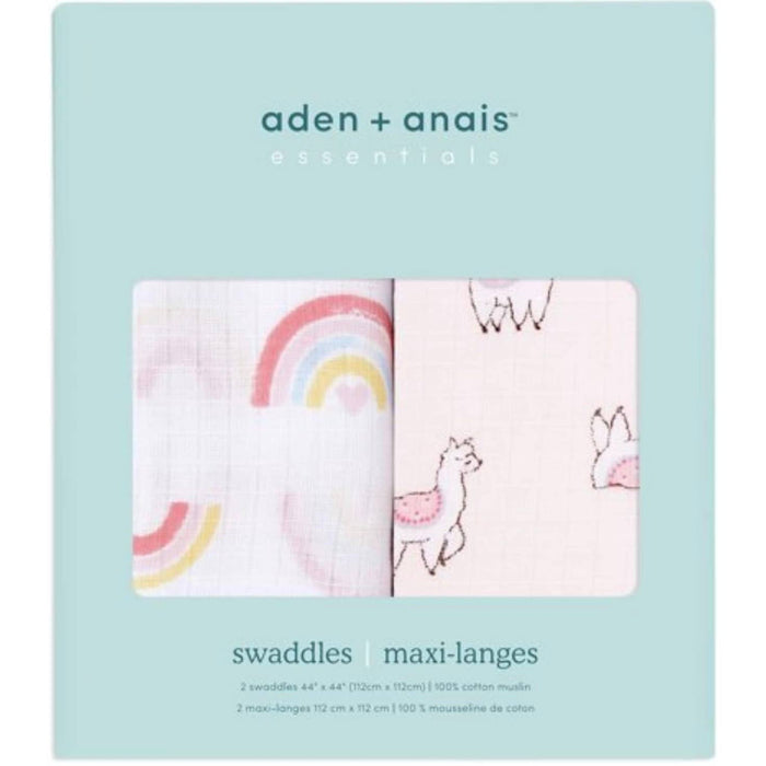 Triniskies aden + anais Essentials Muslin Swaddle Blankets, 100% Cotton, 2 Pack