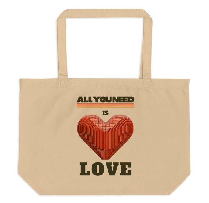 Triniskies All You Need is Love" Organic Cotton Tote Bag: Eco-Friendly Essential for Every Journey!