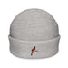 Triniskies  Athletic Heather Bird Hat Cardinal Embroidered Fisherman Beanie for Cozy Winter Style