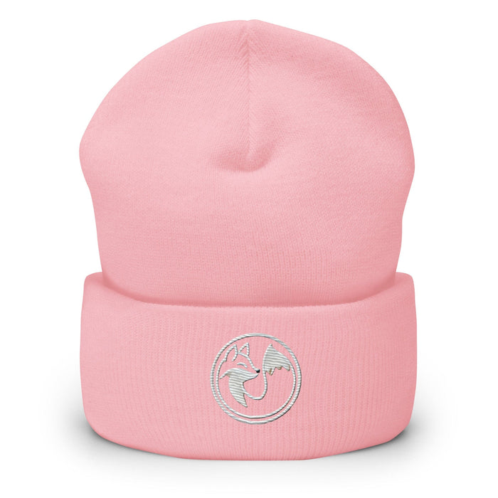 Triniskies  Baby Pink Wild Fox Embroidered Beanie – Perfect Winter Hat for Nature Lovers