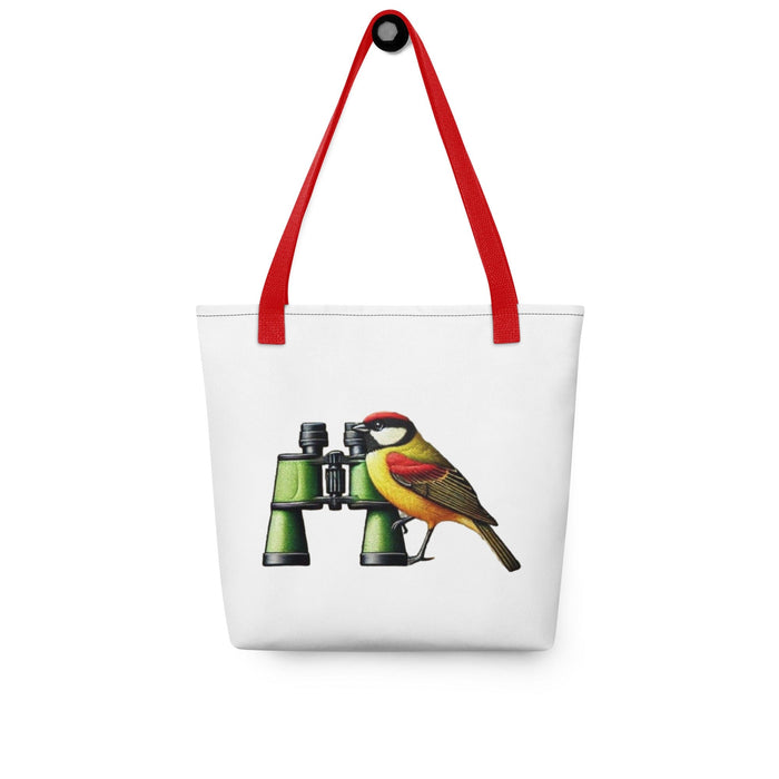 Triniskies  Bags Red Bird Watcher Tote Bag – Spacious and Stylish Nature-Inspired Bag