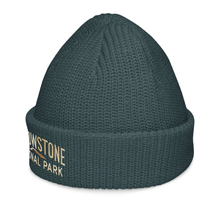 Triniskies  BEANIE Embroidered Yellowstone National Park Fisherman Beanie | Warm Ribbed Knit Hat