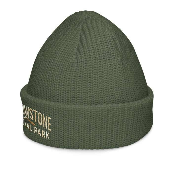 Triniskies  BEANIE Embroidered Yellowstone National Park Fisherman Beanie | Warm Ribbed Knit Hat