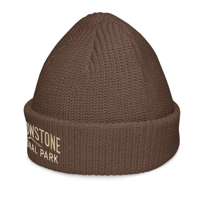 Triniskies  BEANIE Embroidered Yellowstone National Park Fisherman Beanie | Warm Ribbed Knit Hat