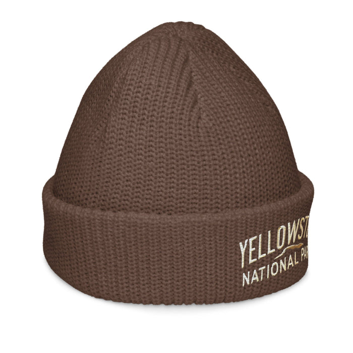 Triniskies  BEANIE Embroidered Yellowstone National Park Fisherman Beanie | Warm Ribbed Knit Hat