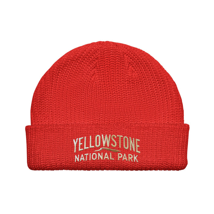 Triniskies  BEANIE Embroidered Yellowstone National Park Fisherman Beanie | Warm Ribbed Knit Hat