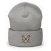 Triniskies  BEANIE Heather Grey Firefighter Shield and Axe Embroidered Beanie | Winter Hat