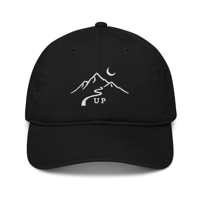 Triniskies  Black Camping Hiking Free in the Wilderness Minimalist Embroidered Organic Dad Hat