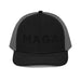 Triniskies  Black / Charcoal MAGA Embroidered Trucker Cap Make America Great Again Richardson 112