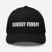 Triniskies Black Sunday Funday Embroidered Trucker Cap Classic Six-Panel Mesh Back Hat Party Football Sports Hat