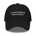 Triniskies  Black Unreliable Narrator Embroidered Cotton Dad Hat for Book Lovers