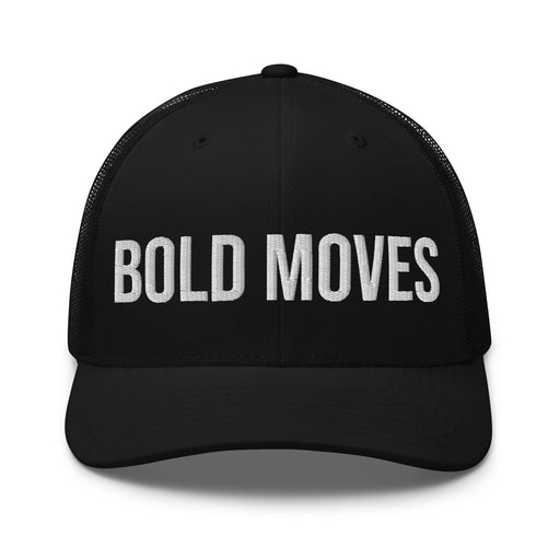 Triniskies Bold Moves Embroidered Trucker Cap Classic Six-Panel Mesh Back Hat Mens Hat Womens Hat Great Gift Idea