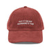 Triniskies  Burgundy Put It on My Husband's Tab Embroidered Corduroy Cap