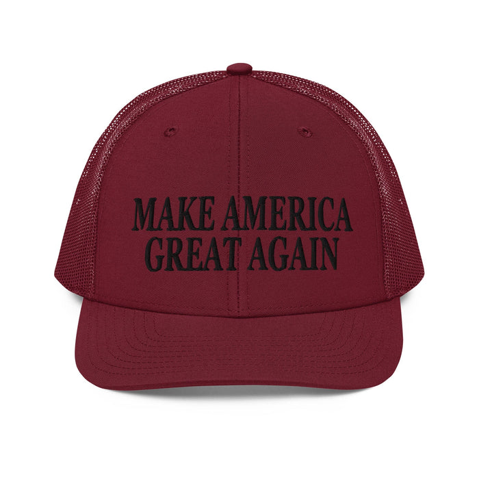 Triniskies  Cardinal Make America Great Again MAGA Embroidered Trucker Cap Richardson 112