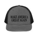 Triniskies  Charcoal/Black Make America Great Again MAGA Embroidered Trucker Cap Richardson 112