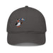 Triniskies  Charcoal Embroidered Playful Puffin Organic Dad Hat - Quirky & Sustainable Style