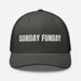 Triniskies Charcoal Sunday Funday Embroidered Trucker Cap Classic Six-Panel Mesh Back Hat Party Football Sports Hat