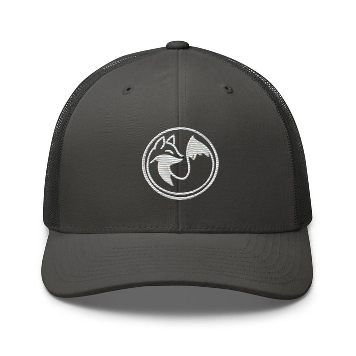 Triniskies  Charcoal Wild Fox Embroidered Trucker Cap – Trendy and Nature-Friendly