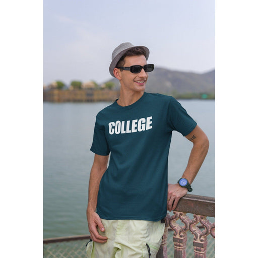 Triniskies College Short Sleeve Pullover Graphic Crewneck Tshirt