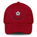 Triniskies Cranberry Bloom with Joy Embroidered Floral Smiley Face Dad Hat Fill Your Day With Simple Joys Great Gift Idea