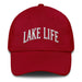 Triniskies Cranberry Embroidered "Lake Life" Dad Hat – Low Profile, Adjustable Strap Mens Gift Womens Gift