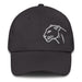 Triniskies Dark Grey Black Panther Embroidered Low Profile Adjustable Dad hat. Cotton