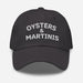 Triniskies  Dark Grey Oysters & Martinis Embroidered Dad Hat