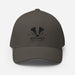 Triniskies Dark Grey / S/M Untamed Badger Embroidered Structured Twill Cap. Stretch Fit Athletic Hat