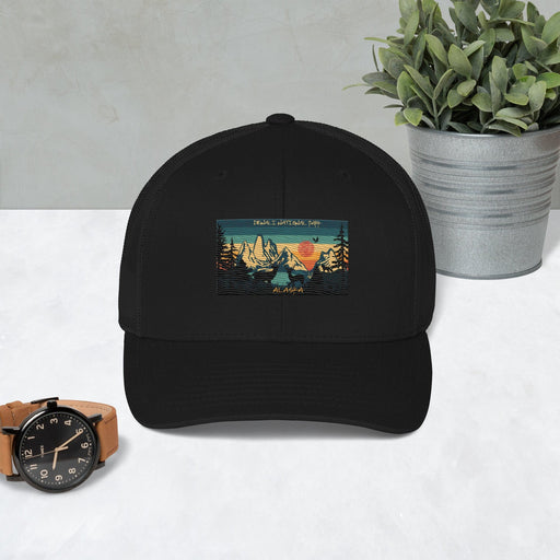 Triniskies Denali National Park Alaska Retro Embroidered Trucker Cap, Adjustable Mesh Back Hat