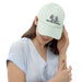 Triniskies Embroidered "Axolotl Just Keep Swimming" Pastel Baseball Hat, Low Profile Cotton Cap Great Gift Idea